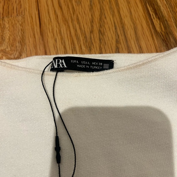 Zara White Halter Bodycon Mini Dress - Picture 3 of 10